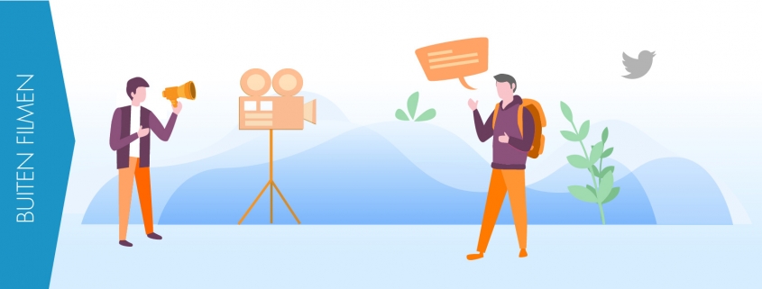 Buiten een bedrijfsfilm filmen
