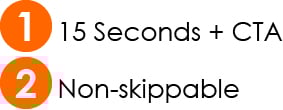 Youtube ads 15 seconds non-skippable