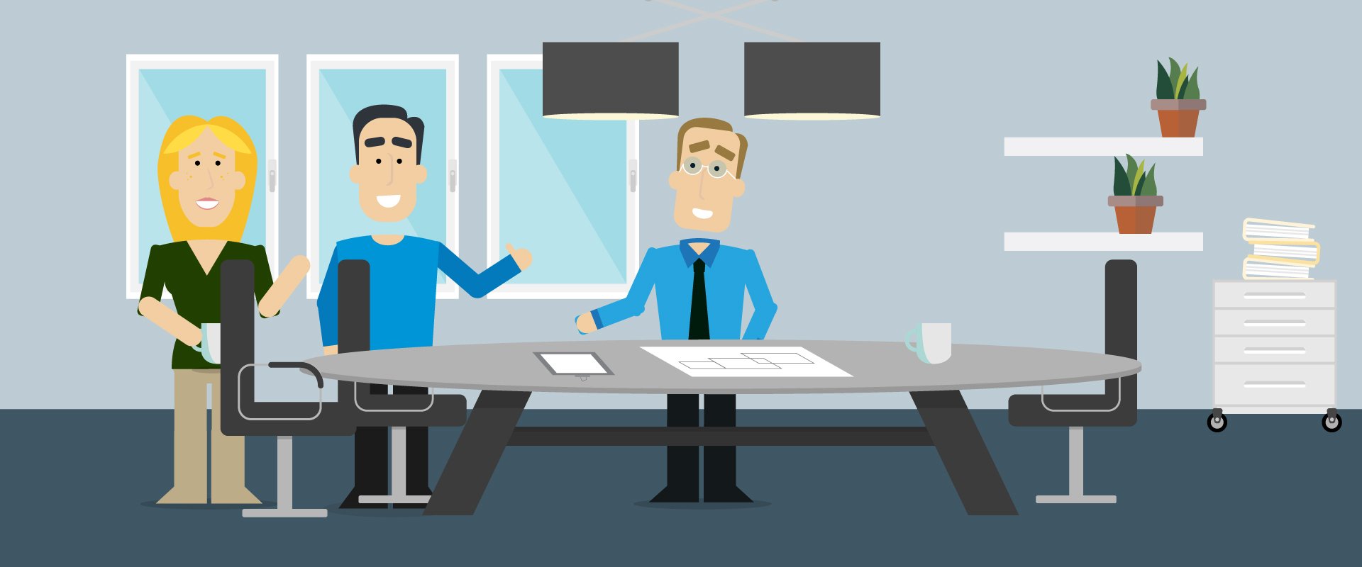 Header Business Animatiestijl