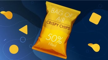 Waarom zit er zo veel lucht in een zak chips?